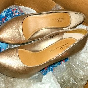 Sexy rose gold metallic heels